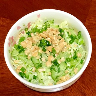 ピーナッツドレッシングの野菜サラダ